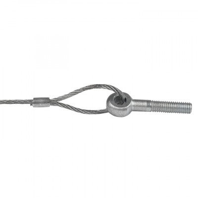 Фотография Трос стальной с рым-болтом М6 L=10 М (2 мм) EKF, артикул trrbm6-10