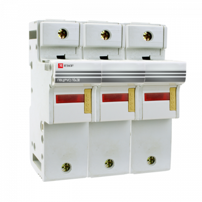 Фотография Предохранитель-разъединитель для ПВЦ 10x38 3P (с индикацией) EKF PROxima, артикул pr-10-38-3