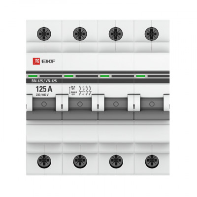 Фотография Выключатель нагрузки 4P 125А ВН-125 EKF PROxima, артикул SL125-4-125-pro