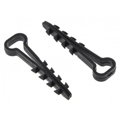 Фотография Дюбель-хомут (6х12 мм) для плоского кабеля черный (10 шт.) EKF PROxima, артикул plc-cd-6x12b-r