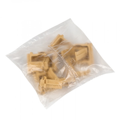 Фотография Крепеж-клипса d25 мм (10 шт) светлое дерево EKF-Plast, артикул derj-z-25w