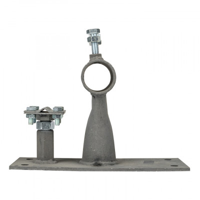 Фотография Держатель мачты молниеприемника к стене, D=40мм, вынос 100мм с гайкой EKF PROxima, артикул lp-l0100