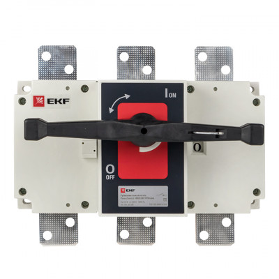 Фотография Рубильник-выключатель 1000A 3P c рукояткой управления для прямой установки PowerSwitch EKF PROxima, артикул psds-1000-3