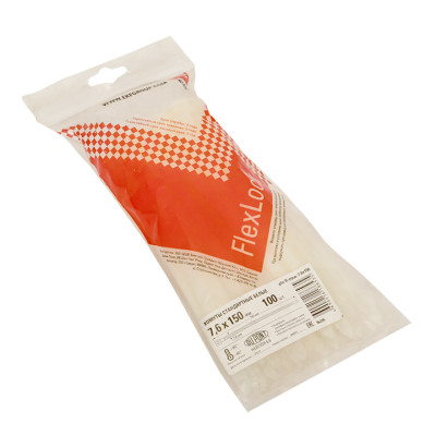 Фотография Хомут P6.6 стандартный (б), 7.6x150 (100шт) FlexLock PROxima, артикул plc-fl-ctsw-7.6x150