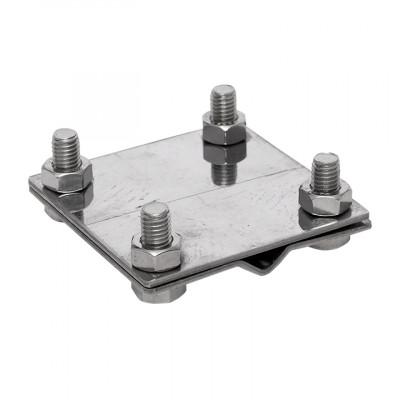 Фотография Зажим заземлитель 20 - полоса 50 (пластина 70*80мм) Ni EKF PROxima, артикул lp-57080-ni