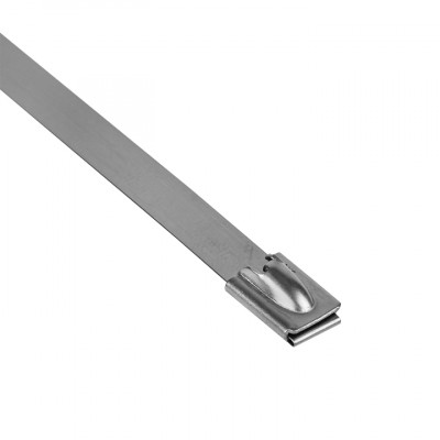 Фотография Хомут AISI 304 из нержавеющей стали, 7.9x290 (10 шт.) FlexLock PROxima, артикул plc-fl-tss-304-7.9x290-r