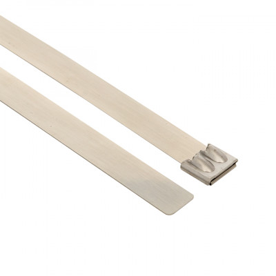 Фотография Хомут AISI 304 из нержавеющей стали, 12x680 (100 шт.) FlexLock PROxima, артикул plc-fl-tss-304-12x680