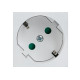 Фотография Розетка 45х45 PRO с заземлением, 45 градусов, белая EKF, артикул E6MR16-028-10-45
