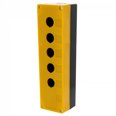 Фотография Корпус КП105 пластиковый 5 кнопок желтый EKF PROxima, артикул cpb-105-o