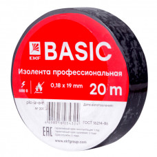 Изолента класс А (0,18х19мм) (20м.) черная EKF Basic
