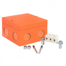 Коробка распаячная огнестойкая (101х101х62) 3 клеммные колодки/1,5-10мм²/8 мв IP66 EKF PROxima