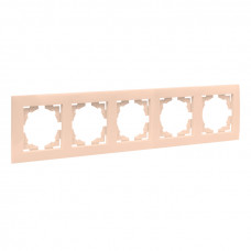 Валенсия рамка 5-местная кремовая EKF PROxima