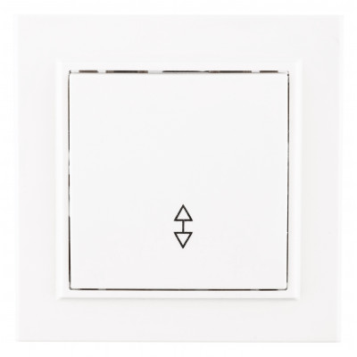 Фотография Минск Выключатель 1-клавишный СП проходной, 10А, белый EKF Basic, артикул ERV10-025-10