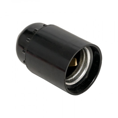 Фотография Патрон карболитовый подвесной Е27 черн. индивидуальный пакет EKF, артикул LHC-E27-s-p