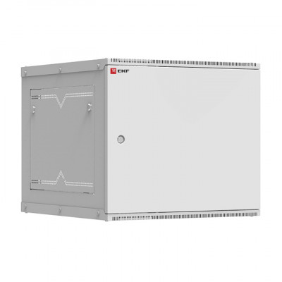 Фотография Шкаф телекоммуникационный настенный разборный 9U (600х650) дверь металл, Astra серия EKF PROxima, артикул ITB9M650D