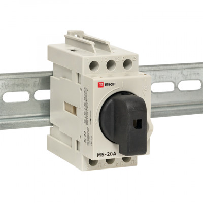 Фотография Рубильник модульный MS-20A 3P на DIN-рейку EKF PROxima, артикул ms-20d