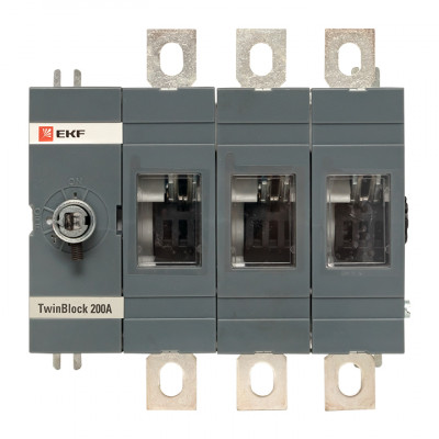 Фотография Рубильник   200A 3P без рукоятки управления TwinBlock EKF PROxima, артикул tb-s-200-3p