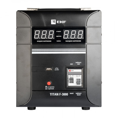 Фотография Стабилизатор напряжения напольный TITAN F-3000 EKF PROxima, артикул stab-f-3000