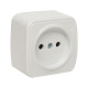 Фотография Минск Розетка 1-местная ОП 10А без заземления белая EKF Basic, артикул EGR10-022-10