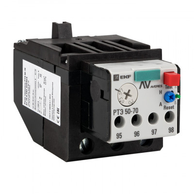 Фотография Реле тепловое РТЭ 50-70 20-32А EKF  AVERES, артикул rel-50-70-20-32-av