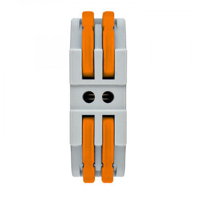 Фотография Строительно-монтажная клемма СМК 222-422 проходная 2 полюса 0,08-4мм2 (25шт.) EKF PROxima, артикул plc-smk-422