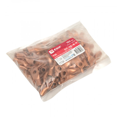 Фотография Наконечник силовой медный  DT-35-8-9 (ТМ) EKF PROxima, артикул dt-35-10-8