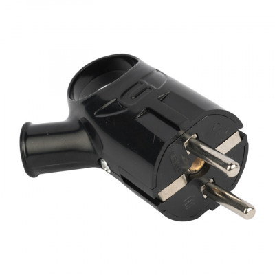 Фотография Вилка с кольцом с/з черн. 16А 250В EKF PROxima, артикул AVK16-30