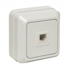 Розетка Phone 1-мест. бел. Рим EKF PROxima