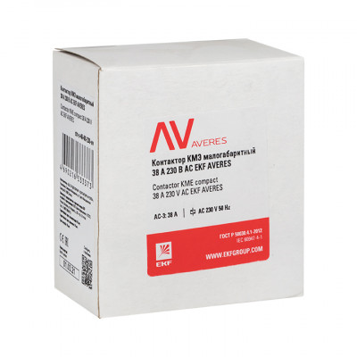 Фотография Контактор КМЭ 38А 230В АС EKF AVERES, артикул ctr-s-40-00-230-av