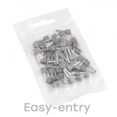 Фотография Наконечник штыревой втулочный  НШвИ(2) 0,75-10 (50шт.) EKF, артикул nhvi2-0.75-10