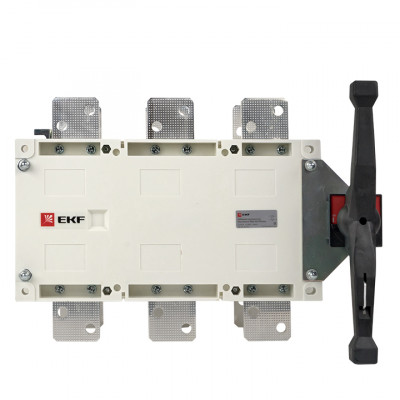 Фотография Рубильник-переключатель 1000A 3P c рукояткой управления для прямой установки PowerSwitch EKF PROxima, артикул pscs-1000-3