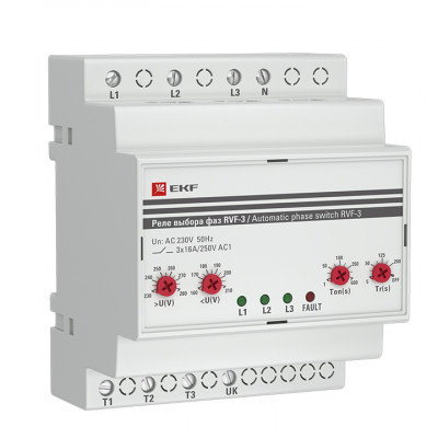 Фотография Реле выбора фаз RVF-3 EKF PROxima, артикул RVF-3