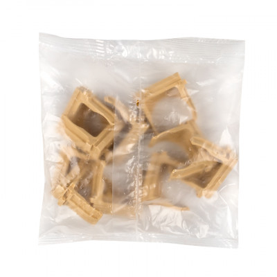 Фотография Крепеж-клипса d25 мм (10 шт) светлое дерево EKF-Plast, артикул derj-z-25w