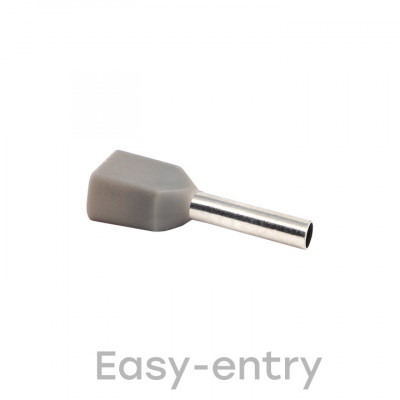 Фотография Наконечник штыревой втулочный изолированный НШвИ(2)  0,75-8 (50шт.) EKF PROxima, артикул nhvi2-0.75-8