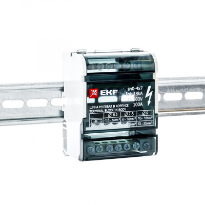 Фотография Шина нулевая в корпусе (4х7) EKF PROxima, артикул sn0-4x7