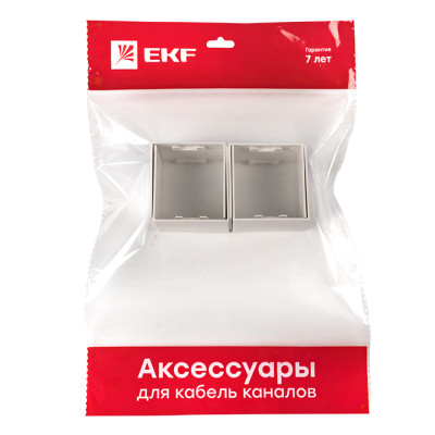 Фотография Соединитель (60х60) (4 шт) белый EKF-Plast, артикул conw-60-60x4