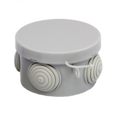 Фотография Коробка распаячная КМР-040-038 с крышкой наружная (65х40) 4 мембранных ввода IP54 EKF PROxima, артикул plc-kmr-040-038