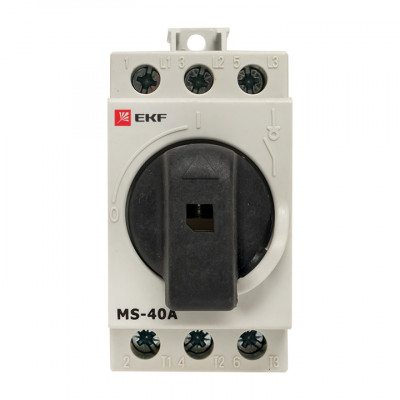 Фотография Рубильник модульный MS-40A 3P на DIN-рейку EKF PROxima, артикул ms-40d