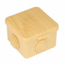 Коробка распаячная КМР-030-036  пылевлагозащитная, 4 мембранных ввода (65х65х50) светлое дерево EKF PROxima