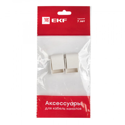 Фотография Заглушка (20х10) (4 шт) белая EKF-Plast, артикул ecw-20-10x4