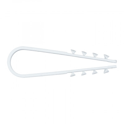 Фотография Дюбель-хомут для круглого кабеля (11-18мм) белый (50шт.) EKF PROxima, артикул plc-ncs50-11x18w