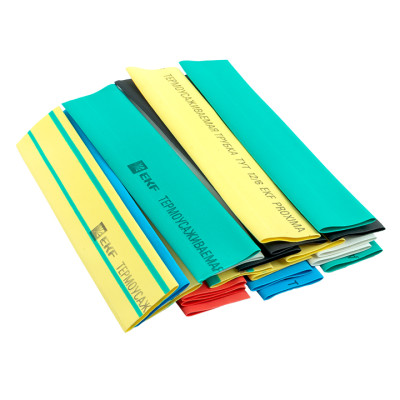 Фотография Термоусаживаемая трубка ТУТ нг 12/6 набор:7 цветов по 3шт. 100мм. EKF PROxima, артикул tut-n-12