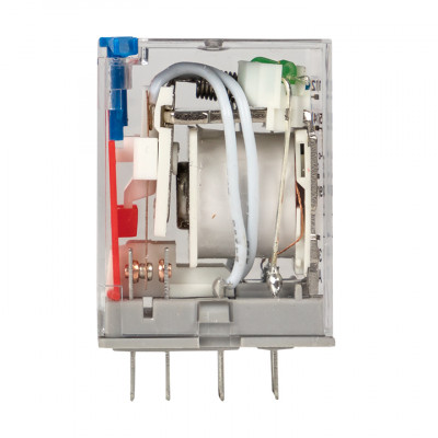 Фотография Реле промежуточное с кнопкой и мех. Индикацией RPAt 22/4 5A 24В DC EKF AVERES, артикул rpat-22-4-24DC