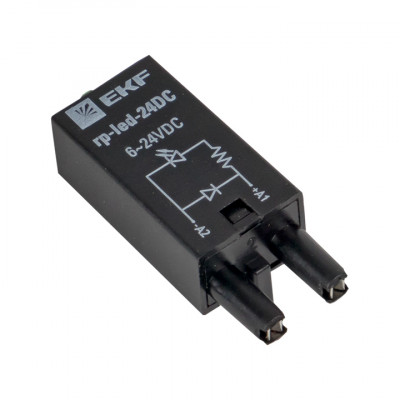 Фотография Модуль светодиодный 24 VDC для промежуточных реле RP EKF AVERES, артикул rp-led-24DC