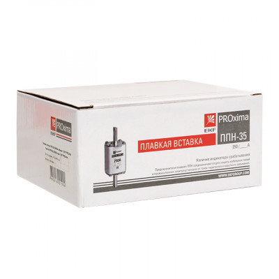 Фотография Плавкая вставка ППН-35 250/100А габарит 1 EKF PROxima, артикул fus-35/250/100