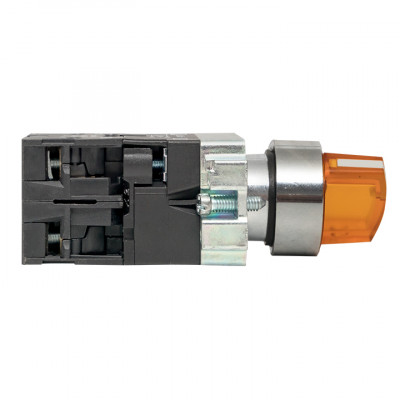 Фотография Переключатель BD21 2P c желтой подстветкой 24В NO EKF PROxima, артикул xb2-bk21-y-24