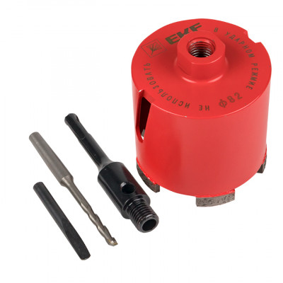 Фотография Коронка алмазная DCH-82 Laser M16 SDS-Plus EKF Expert, артикул dch-82-m16