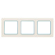 Фотография Стокгольм Рамка 3-местная белая с линией цвета синий EKF PROxima, артикул EAM-G-304-30
