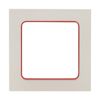 Фотография Стокгольм Рамка 1-местная белая с линией цвета красный EKF PROxima, артикул EXM-G-304-20
