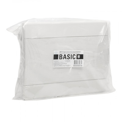 Фотография Щит распределительный ЩРВ-П-12 (пром. упаковка) белая дверца IP41 EKF Basic, артикул pb-v-12w-bas